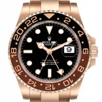 black and stick dot of the Rolex Gmt Rose Gold Replica