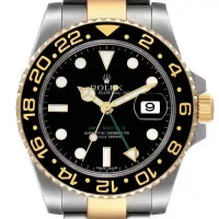 black and stick dot dial of the Rolex Gmt Two Tone Replica