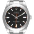 black and stick dot dial of the Fake Rolex Milgauss Black 116400 Replica