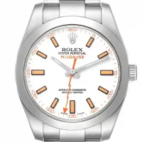 white and stick dial of the Rolex Milgauss 16400-0002 Replica