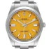 yellow and stick dial of the Rolex Oyster Perpetual