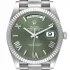 green and roman numerals dial of the Rolex Olive Green Replica