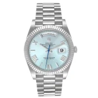 Rolex Day Date Ice Blue Grooved Replica