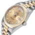 yellow gold bezel of the watch Rolex Day-Date 38mm MOP Replica