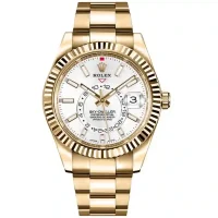 Rolex Sky-Dweller Yellow Gold Fluted Bezel Replica