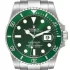 green bezel and green dial of the Rolex Submariner Hulk 116610LV Green Dial Replica