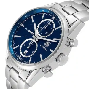 blue dial of the watch