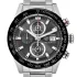 Black and stick dial of the TAG Heuer Carrera Steel Black Replica