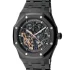 black bezel of the Audemars Piguet Black Skeleton Replica