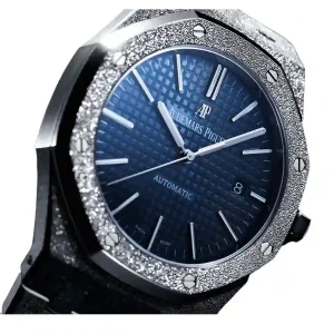 Blue dial of the watch