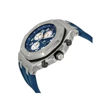 Blue and white dial of the Audemars Piguet Chronograph Replica