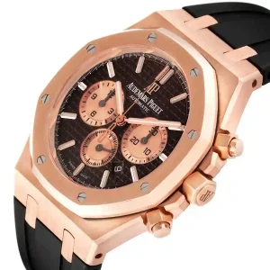 Rose Gold bezel of the watch