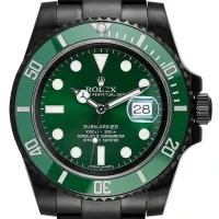 Green dial of the Rolex Blaken Green Dial Replica