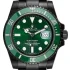 Green dial of the Rolex Blaken Green Dial Replica