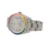 rainbow colored bezel of the Rolex Datejust Iced Out Rainbow Replica