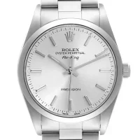 Silver dial of the Rolex Air King 14000 Replica