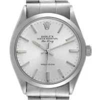 Silver dial of the Rolex Air-King 5500 Replica