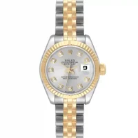 Silver dial of the Rolex 279173 Diamond Replica