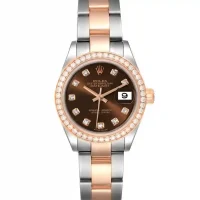 Brown dial of the Rolex Datejust 279381RBR Gold Replica