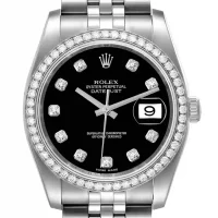 Black dial of the Rolex 116234 Replica