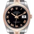 Black dial of the Rolex Datejust Black Roman Replica