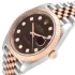 Rose gold bezel of the Rolex 126331 Brown Replica