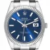 steel case of the Rolex Datejust Blue Dial Steel Replica