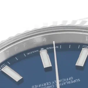 Blue dial of the watch