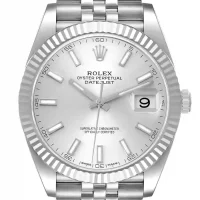 silver dial of the Rolex Datejust 126334 Silver Dial Replica