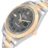 Yellow Gold bezel of the Rolex Datejust Grey Roman Replica