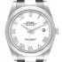 White dial of the Rolex Datejust 126200 Steel White Dial Replica