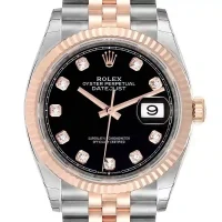 Black dial of the Rolex Datejust 126231 Replica