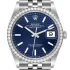 Blue dial of the Rolex Datejust Steel Diamond Replica