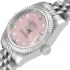 steel bezel of the Pink Oyster Perpetual Replica