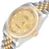 Yellow gold bezel of the Rolex Champagne Dial 116233 Replica