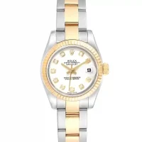 White dial of the Rolex Datejust Two Tone Replica