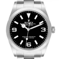 Black dial of the Rolex 124270 Replica