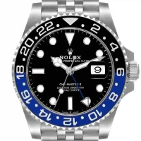 Black dial of the Rolex Batman Replica