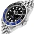 black and blue bezel of the Rolex Batman Replica