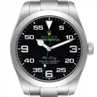 Black dial of the Rolex Air King 126900 Black Replica