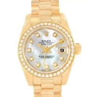 MOP dial of the Rolex Datejust Diamond Gold Replica