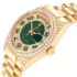 Gem-set bezel of the Rolex Datejust Green Dial Replica