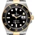 Black dial of the Rolex 16613LN Submariner Oyster Replica