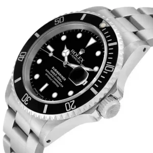 Black bezel of the watch