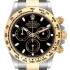 Black dial of the Daytona 116520 Gold Steel Black Replica